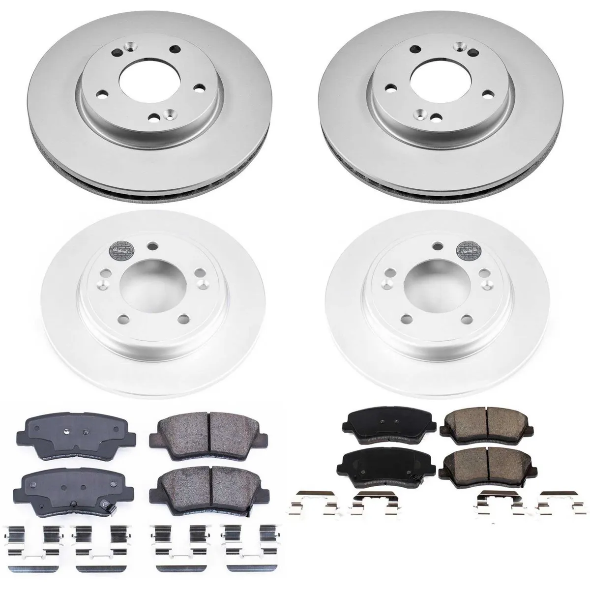 Z17 Geomet Coated Rotor Kit: Genuine Geomet Fully Coated Rotors; Ceramic Pads W/Hardware product image