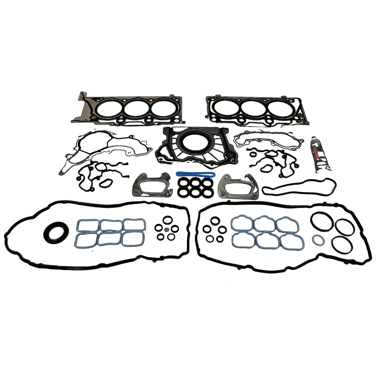 Engine Gasket Set; Left/Right; Upper/Lower; Silicone; Rubber; Steel; Aluminum; product image