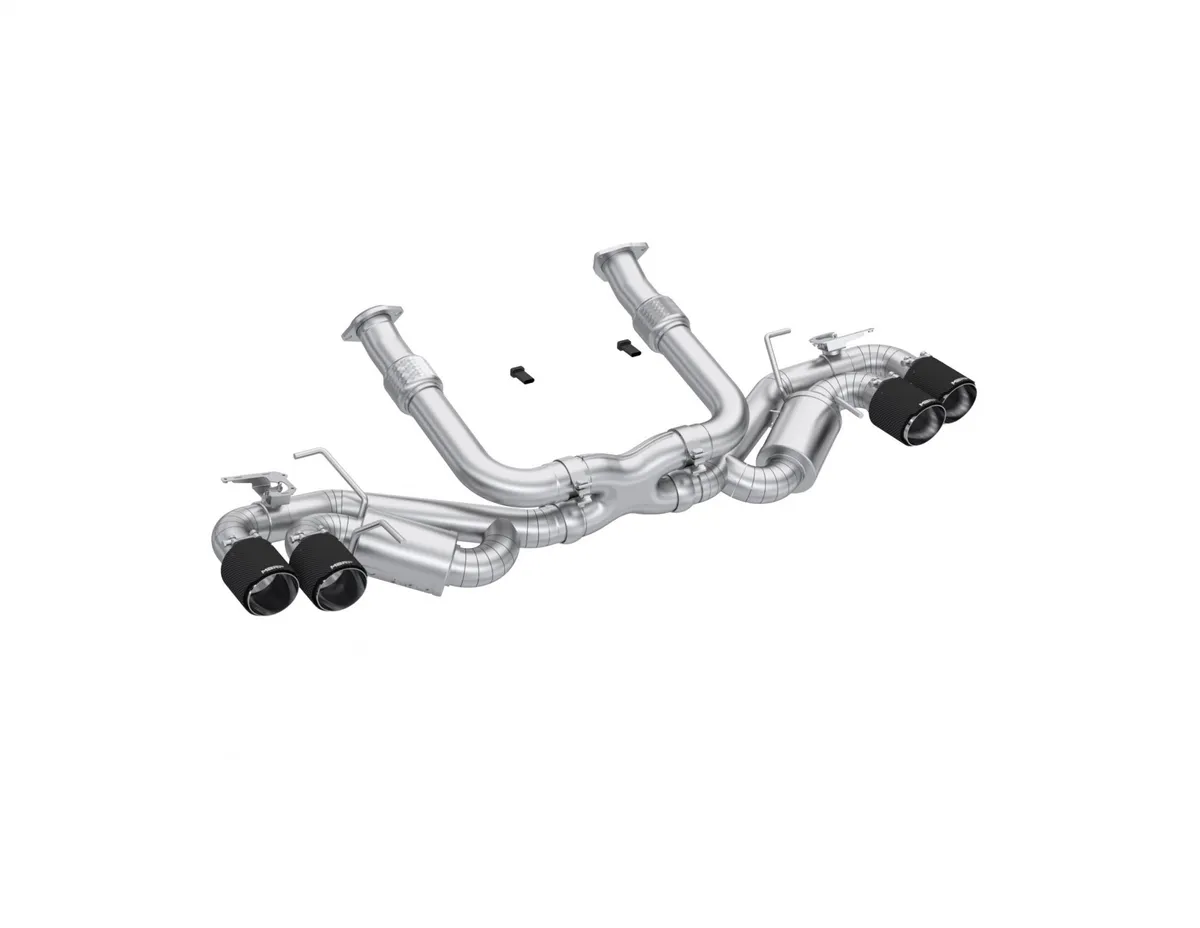 20-Present Chevrolet Corvette C8 6.2L Armor Pro Cat-Back Active Exhaust System Quad Rear Outlet with Carbon Fiber Tips MBRP product image