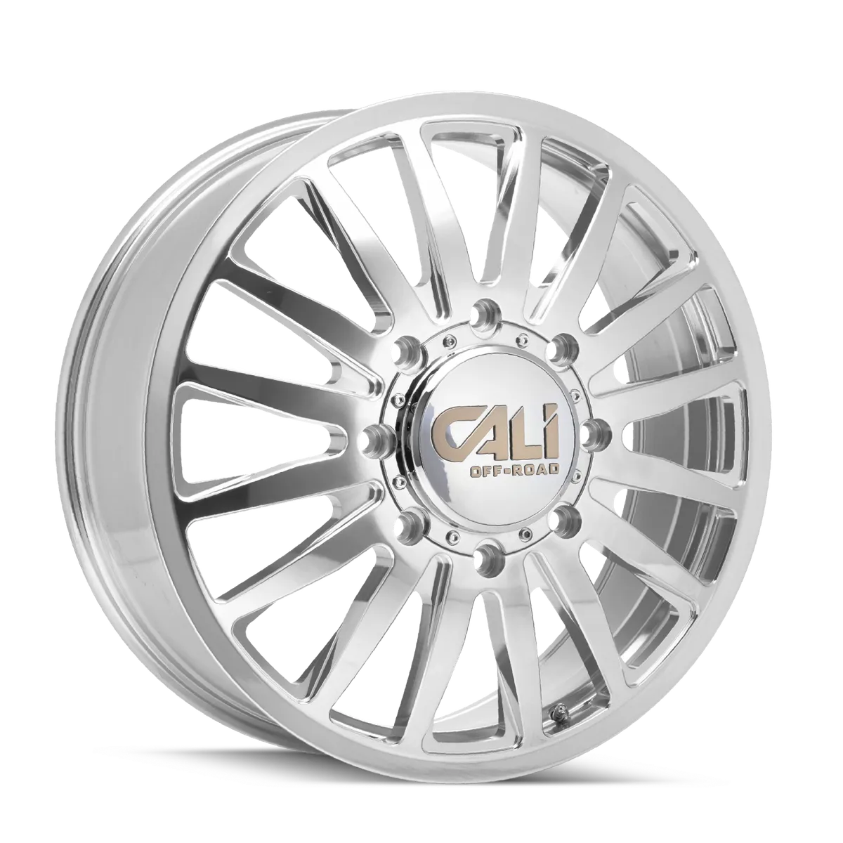 Dually Wheels Summit Dually 9110D PO 22x8.25 Milled Spokes Polished 8 On 165.1 Bolt Pattern 115 Offset Cali Offroad Wheels product image
