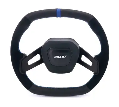 Grant C8 Performance Steering Wheel; Blue Center Stripe;