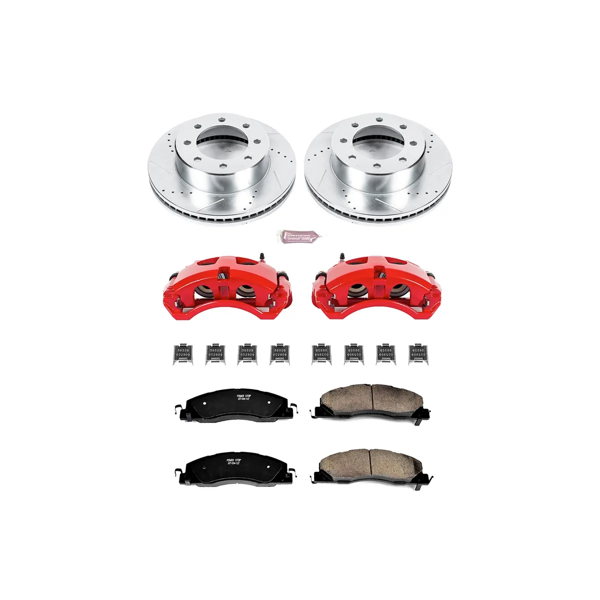 Z23 Evolution Sport Upgrade Kit: Drilled/Slotted Rotors; Carbon-Fiber Ceramic Pads; Powder Coated Calipers product image