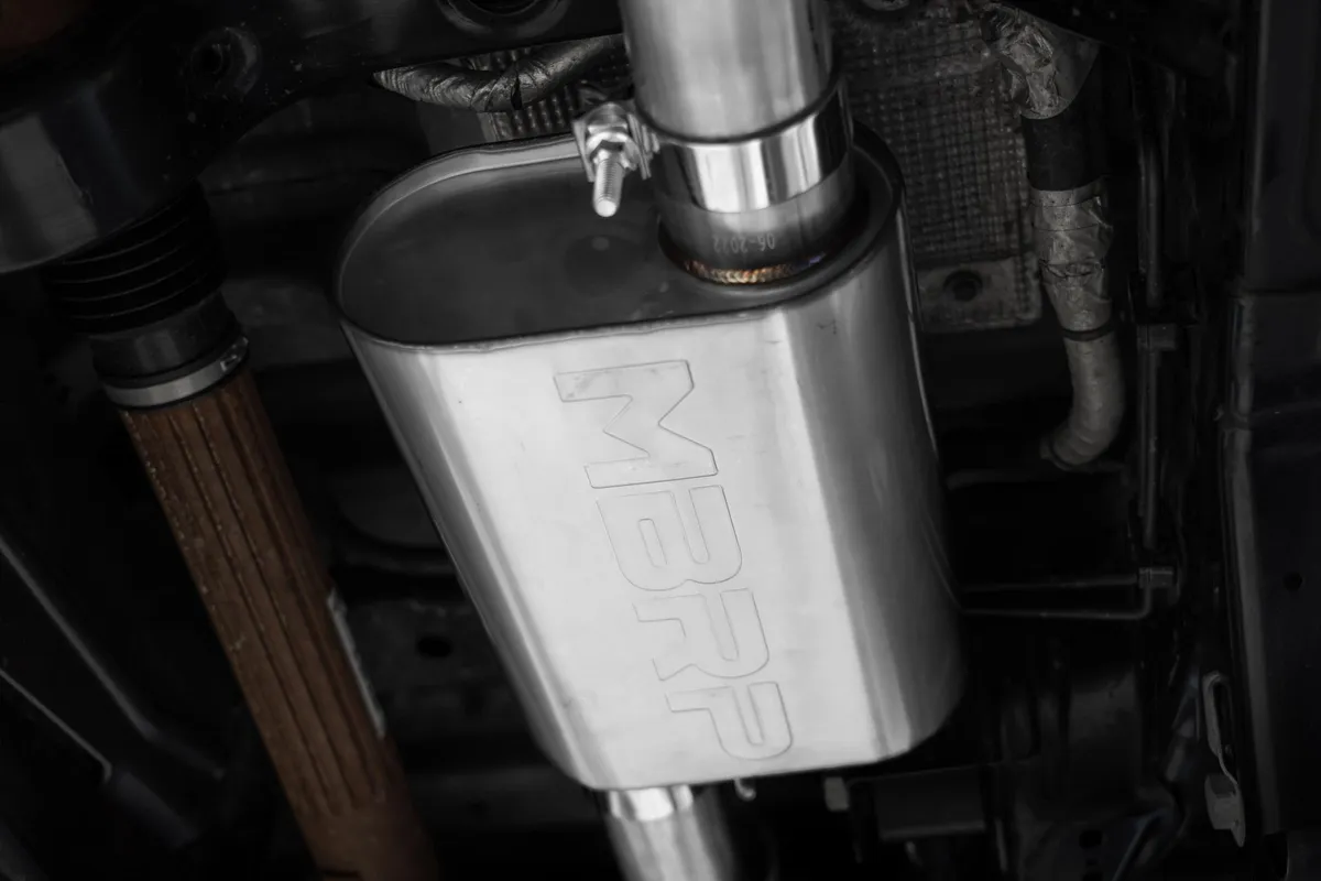 Armor Lite Cat Back Exhaust System; 3 in.; Aluminized; Single Rear Exit; 3 in. Turn Down Tail; High Clearance; Touring Profile; product image