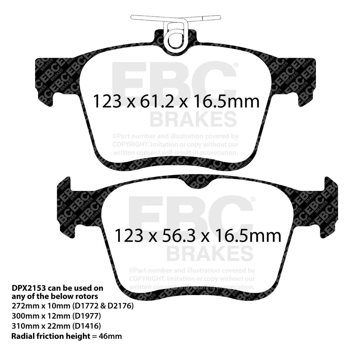 EBC Brake Pad Disc Rotor Full Kit; Front And Rear Axles; 2-Piece Fully-Floating Brake Discs; product image