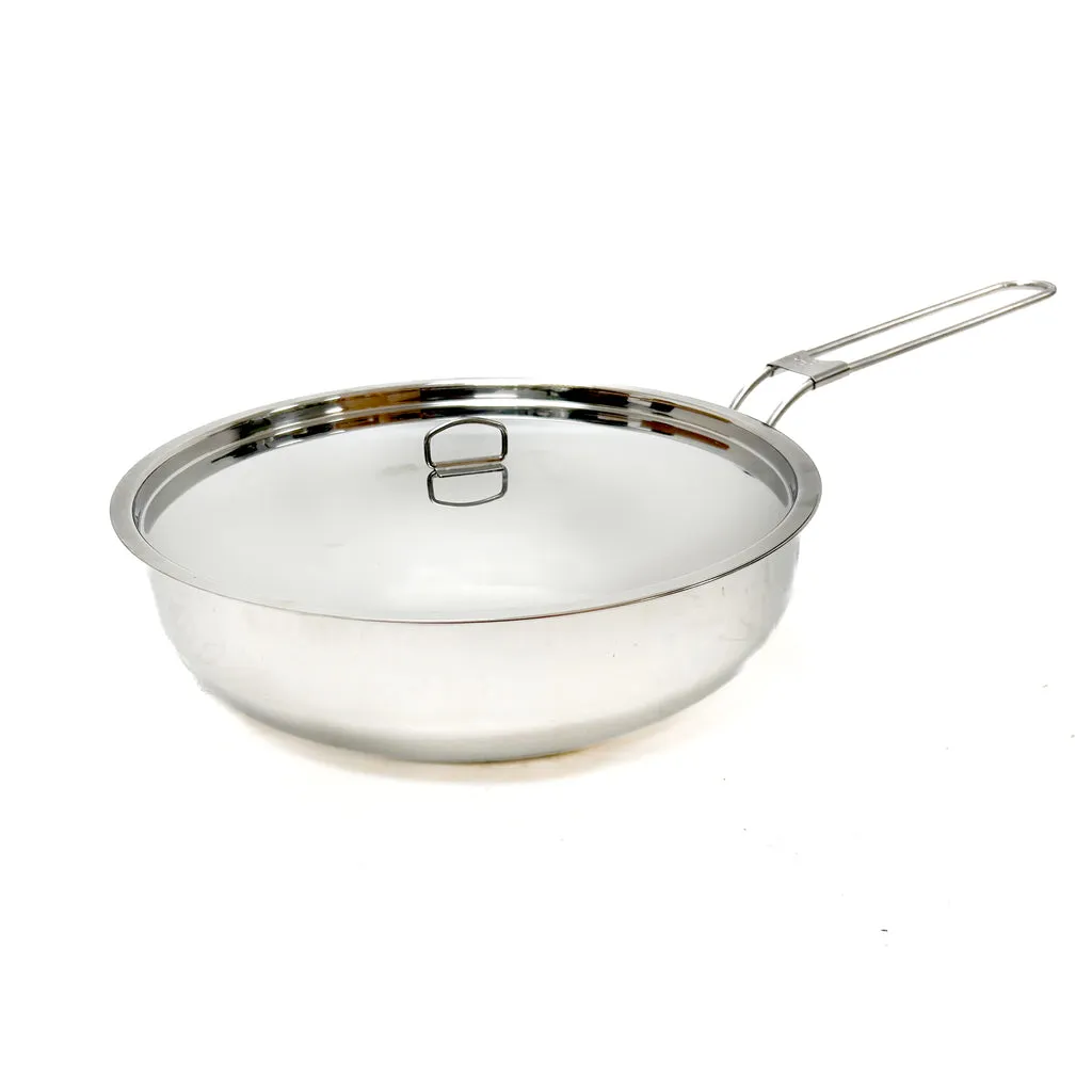 Bayou Classic 10in Stainless Camp Skillet & Lid (Pathfinder)