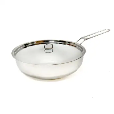Bayou Classic 10in Stainless Camp Skillet & Lid (Pathfinder)
