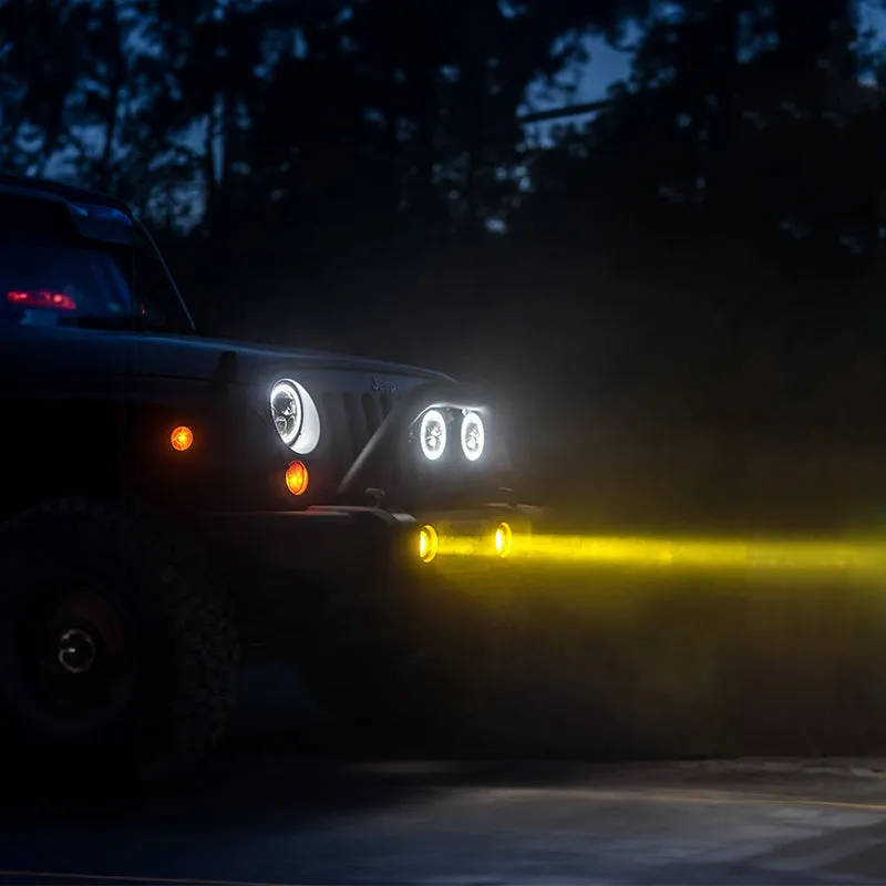 LED Factory Mart 4" 30W Dual Color LED Fog Lights for Jeep Wrangler product image