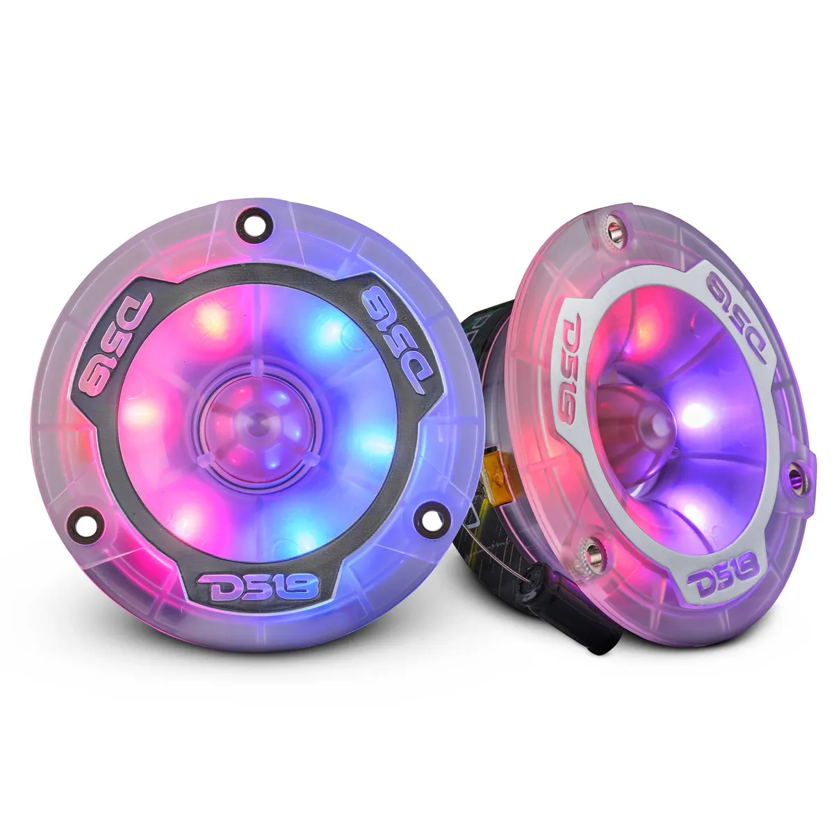 DS18 3 .8” | Super Bullet | 120 Watts Rms | 1” Aluminum vc | 4î© | Digital LED Lights 3.8” Super Bullet Tweeter With RGB LED Lights