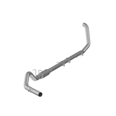MBRP Exhaust Armor Lite Turbo Back Exhaust System; 4 in.; Incl. 4 in. Turbo Down Pipe/Mid Pipe/Ext. Pipes/Muffler/Over Axle Pipe/Tailpipe/Hardware; No Tip Incl.; Single Side Exit; Aluminized;