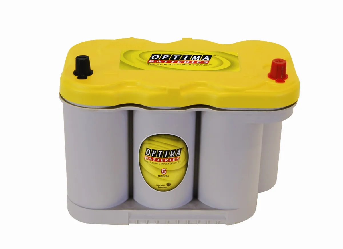 YellowTop® Deep Cycle Battery; UNBOXED; Group 27; Cold Crank Amp 830; Crank Amp 1025; Res. Capacity 66; Amp Hour 20; Top Terminal; L- 12 in.; W- 6.762 in.; H- 8.610 in.; product image