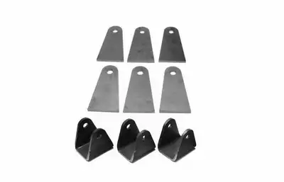 Steinjager Steinjäger Tabs and Clevises, Weld On 4 Link Tab and Clevis Kits 0.625 Bore Straight Mount 3.00 Inch Clevis Jaw 4.00 Inch Straight Tab Length 3 Clevises, 8 Straight Tabs