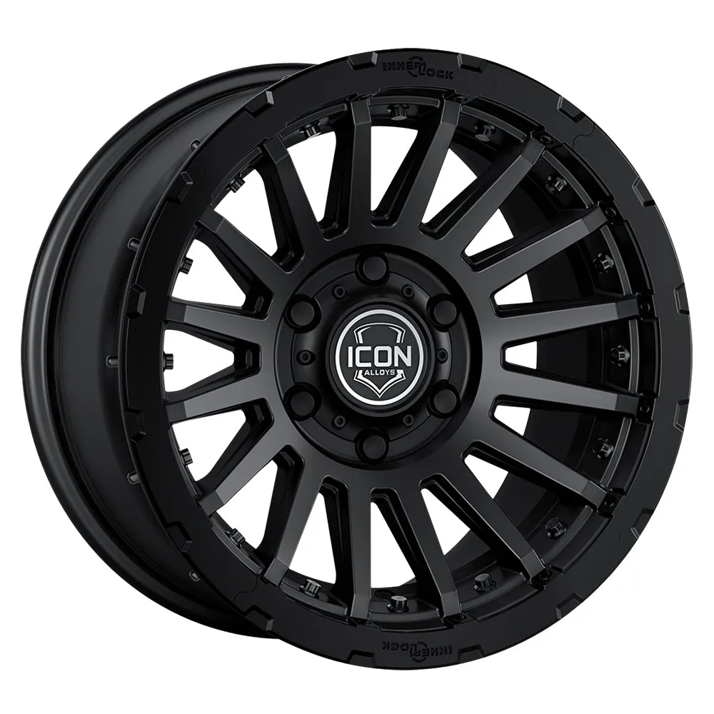 ICON Alloys Recon Pro, Satin Black, 17 x 8.5 / 5 x 5, -6mm Offset, 4.5" BS product image