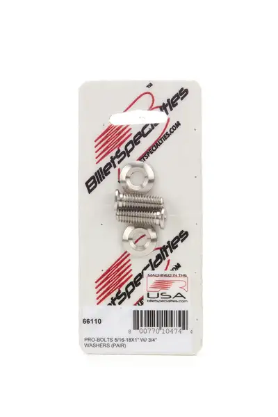 Billet Specialties 5/16-18 x 1in SS Bolts Pair