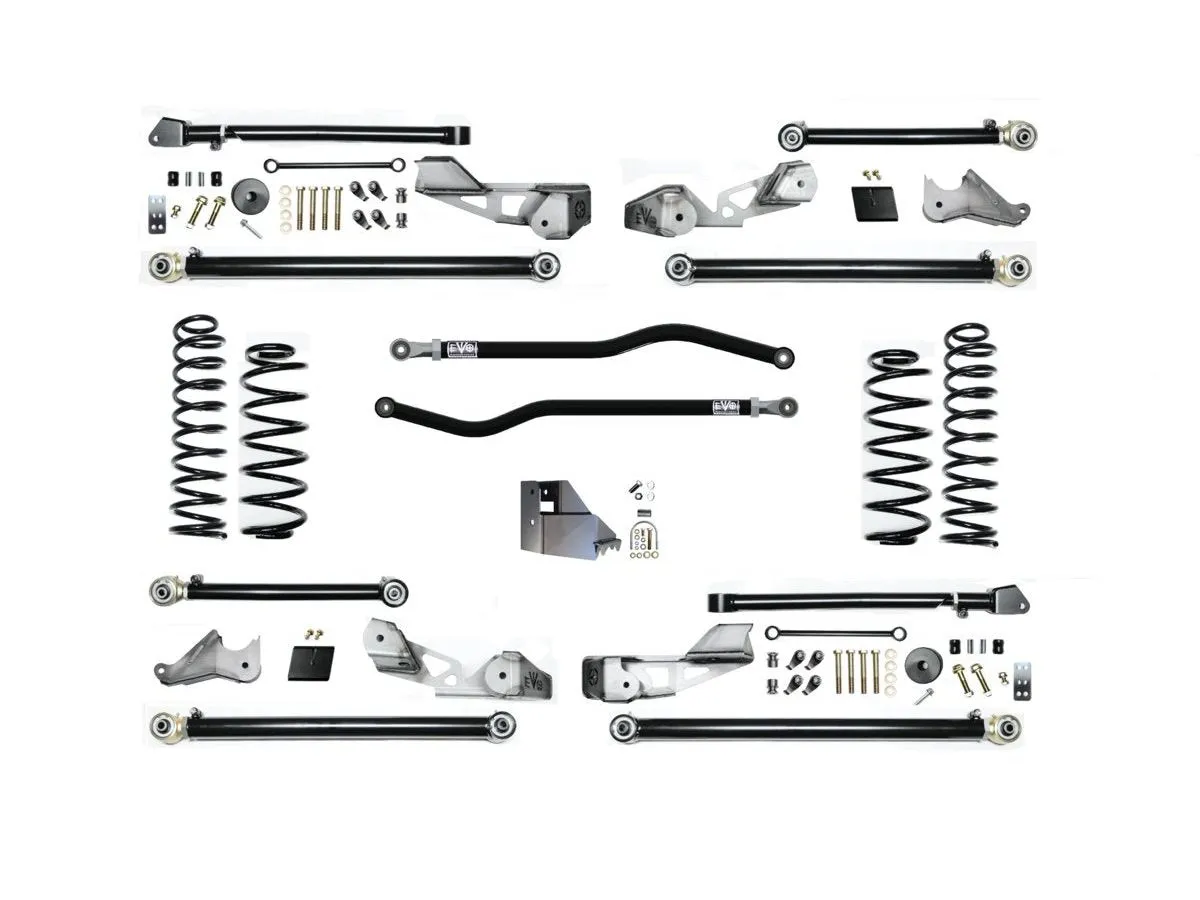 EVO Manufacturing 4.5in High Clearance PLUS Long Arm Suspension Kit w/ King 2.5 Shocks - JL 4Dr product image