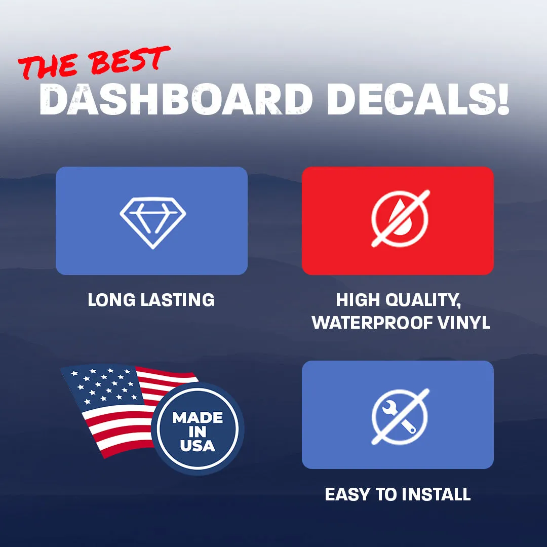 American Flag with Bat Dashboard Decal product image