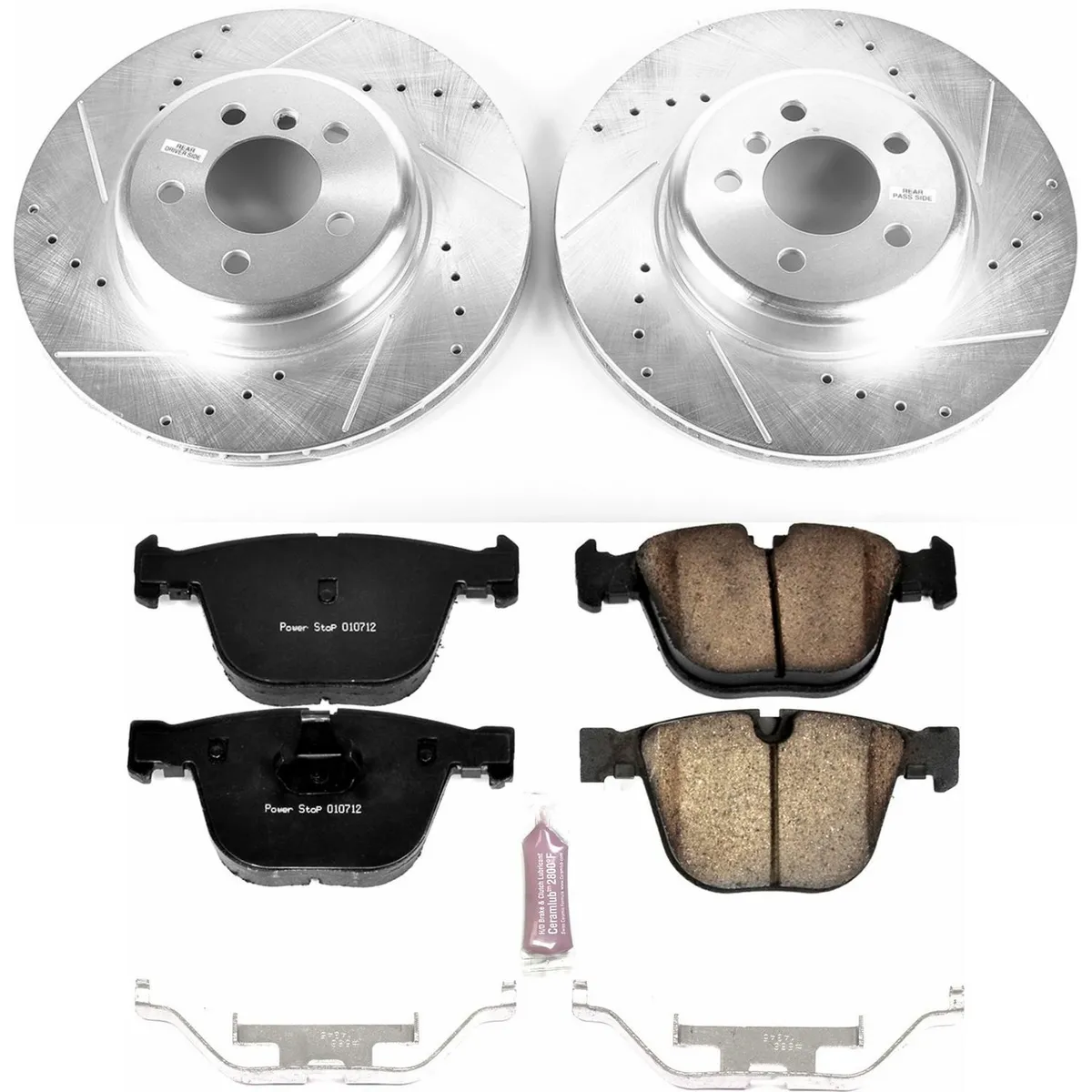 Z23 Evolution Sport Upgrade Kit: Drilled/Slotted Rotors; Carbon-Fiber Ceramic Pads W/Hardware; Pad Sensors product image