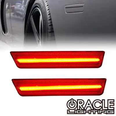 Oracle Lighting 9834-019 - 2011-2014 Dodge Charger Concept Sidemarker Set (Rear Only) - Clear - No Paint