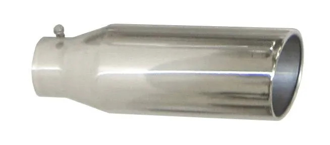 Exhaust Tail Pipe Tip 4 in ID x 7 in OD x 18 in L Bolt On Hardware Not Incl Polished 304 Stainless Steel Pypes Exhaust product image