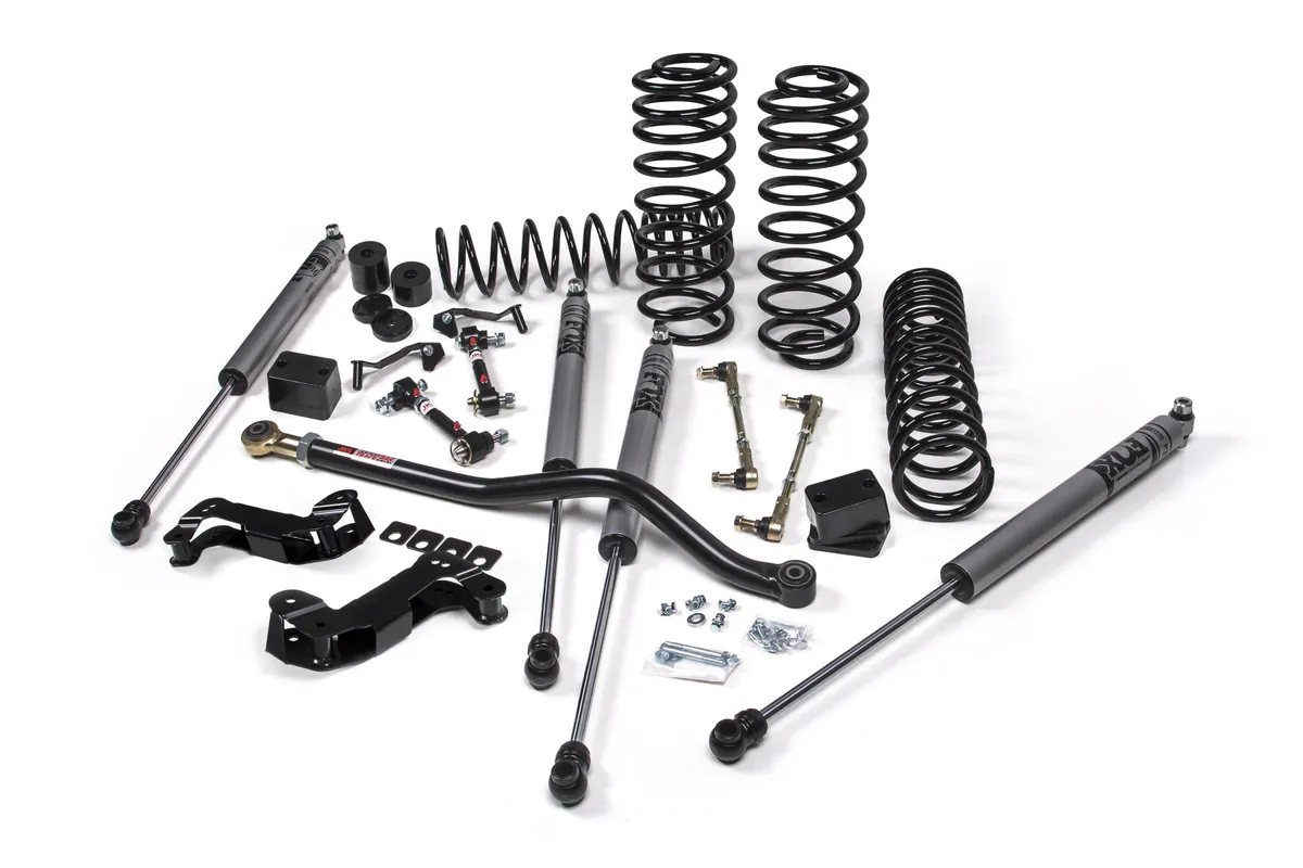 2018-2024 Jeep Wrangler JL J-Kontrol 3 Inch Lift Kit 2 Door w/Fox Adventure Series Shocks Standard Rate Coils JSPEC product image