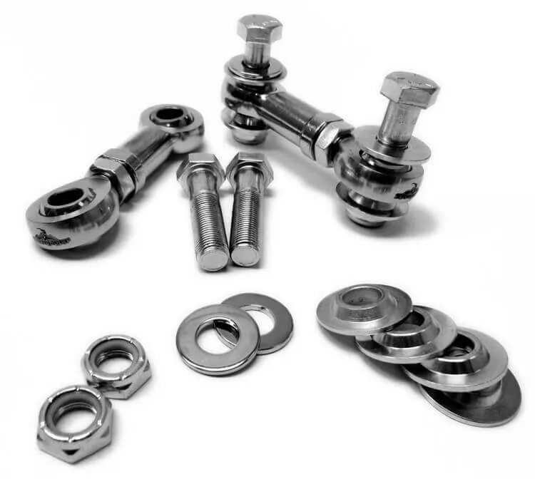 Steinjager Without Drop Clevises M12 x 1.75 84mm Long Steel Housing, PTFE Race Heims Zinc Plated