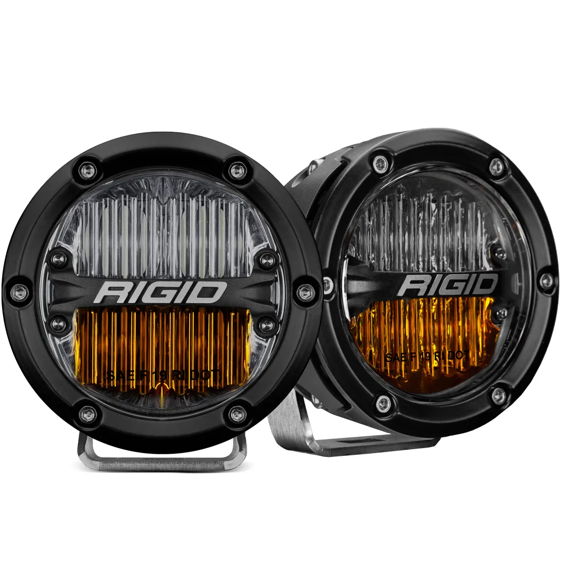 Rigid Industries 360-Series SAE Fog Lights, Amber/White - Pair product image