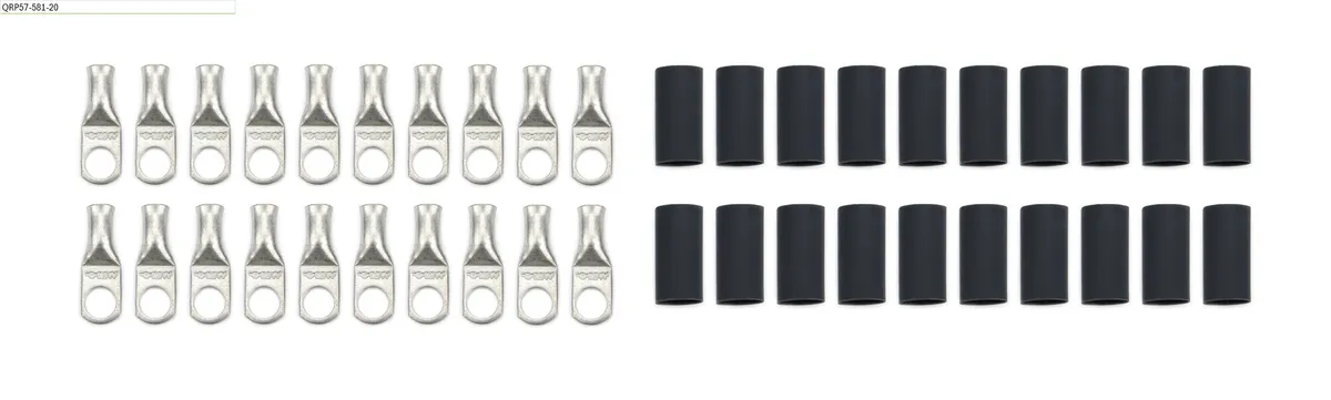 Quickcar Racing Products Ring Terminals 5/16in 6 Ga w/Heat Shrink 20pk