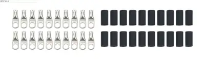 Quickcar Racing Products Ring Terminals 5/16in 6 Ga w/Heat Shrink 20pk