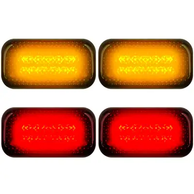 Recon Accessories GMC Sierra & Chevy Silverado 15-25 (3rd & 4th Gen) Dually Fender Lights (4-Piece Set) - Multiple Lens & Colors