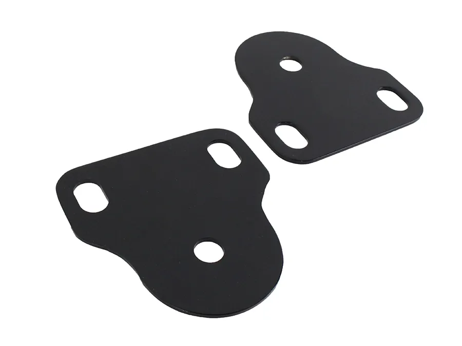 Jeep CJ/YJ Interior Windshield Brackets Pair 76-95 CJ and Wrangler YJ Powdercoat Black Kentrol product image
