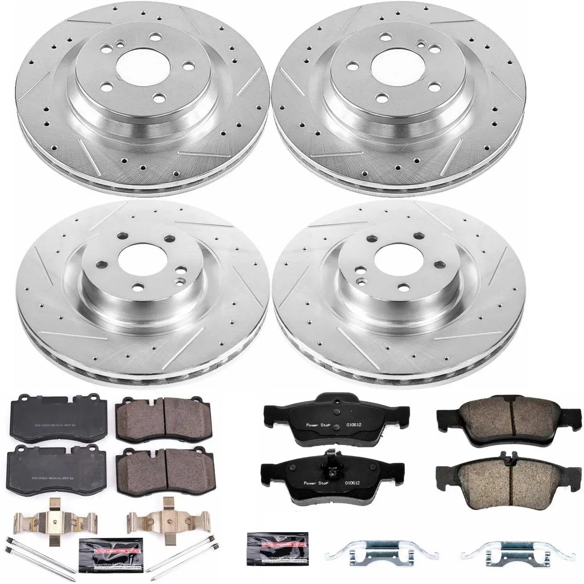 Z23 Evolution Sport Upgrade Kit: Drilled/Slotted Rotors; Carbon-Fiber Ceramic Pads W/Hardware; Pad Sensors product image