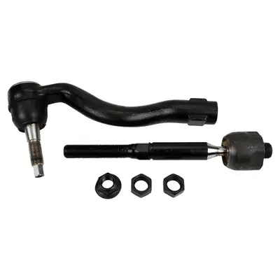 Crown Automotive Jeep Replacement Tie Rod End Kit; Front; Left; Steel; Rubber; Inner/Outer; Incl. Inner/Outer Tie Rods and Mounting Hardware;