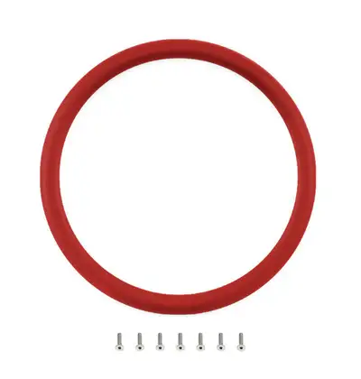 Billet Specialties Half Wrap Ring 15.5in Red Leather