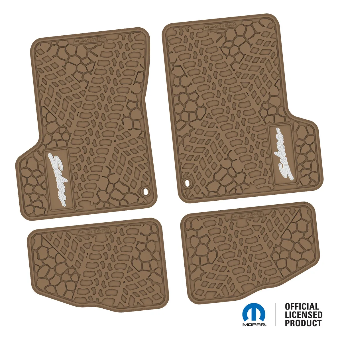 Ngtt44047001- 97-02 Jeep TJ 2DR Front And Rear- Tire Tread/Scorched Earth Scene w/ Sahara Insert - Black product image