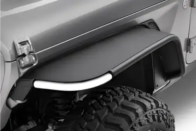 Rugged Ridge 18c Wrangler 2 DR Textured Steel Black Metal Max Fender Flare Kit Frt