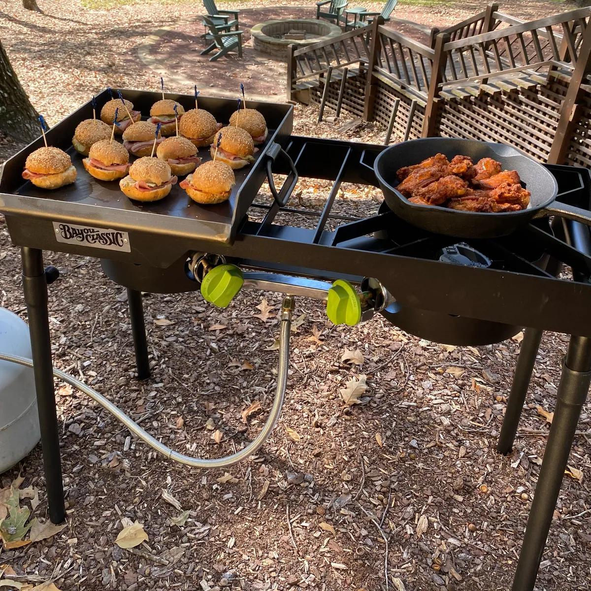 Single Steel Griddle With Grease Tray product image