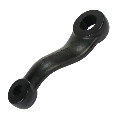 Borgeson Steel pitman arm; 5in. Between center to center with 1/2in. drop and 9/16 in tie rod eye. Fits GM Saginaw 122/525/605 steering boxes.