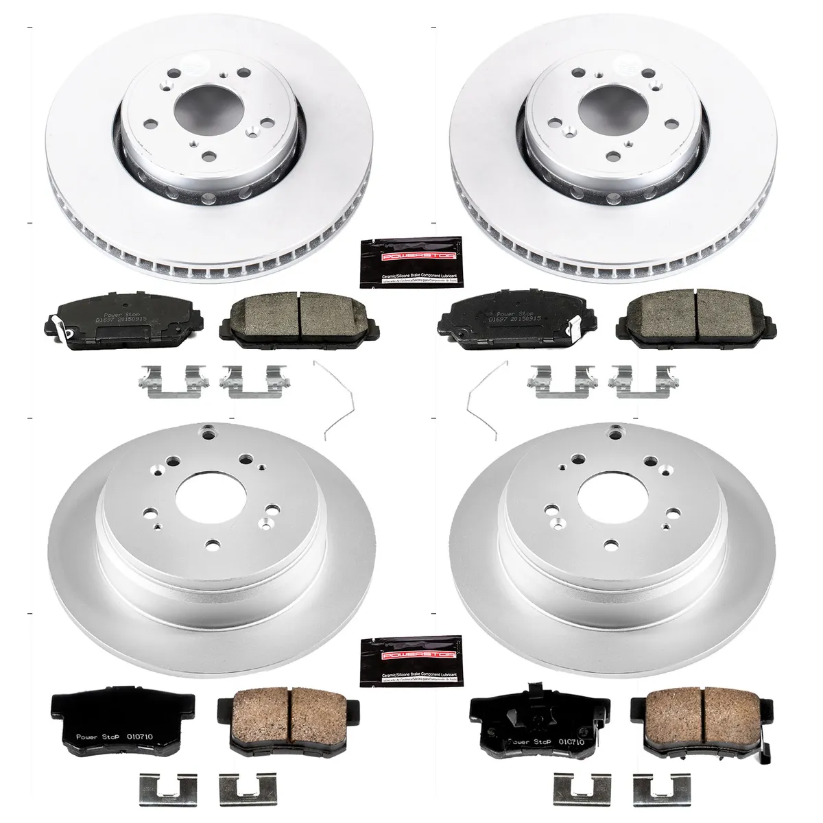 Z17 Geomet Coated Rotor Kit: Genuine Geomet Fully Coated Rotors; Ceramic Pads W/Hardware product image