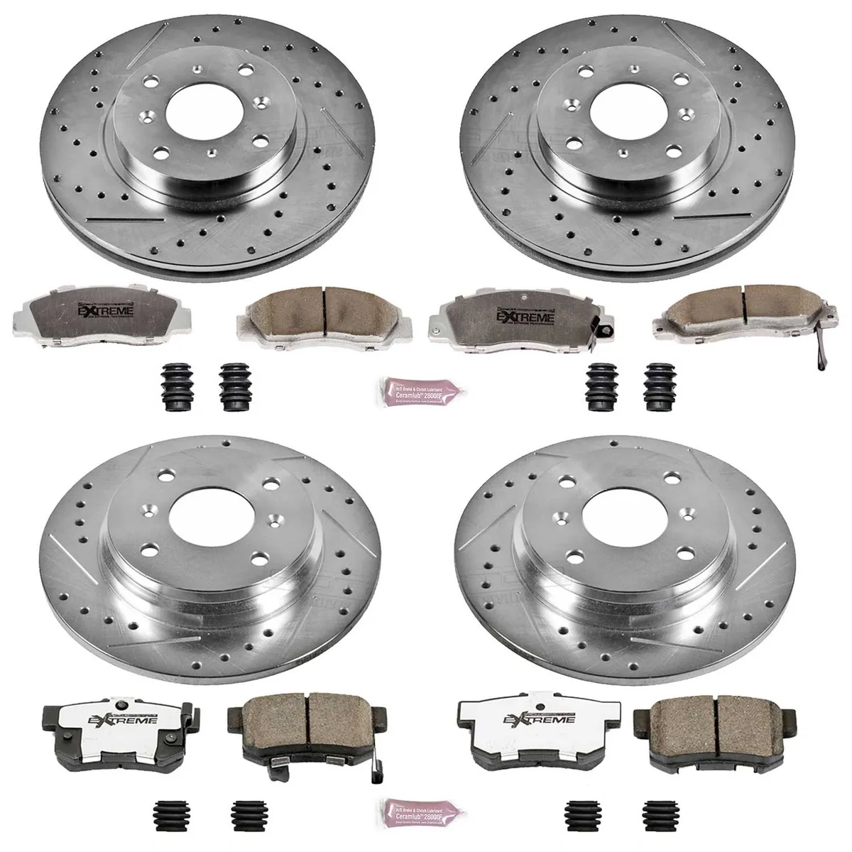Z26 Street Warrior Upgrade Kit: Drilled/Slotted Rotors; Carbon-Fiber Ceramic Pads W/Hardware product image