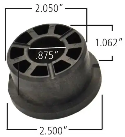 Ridetech Delrin Control Arm Bushing 2.5 Inch Large OD 2.05 Inch Small OD .875 Inch Id 1.312 Inch OAL Ridetech