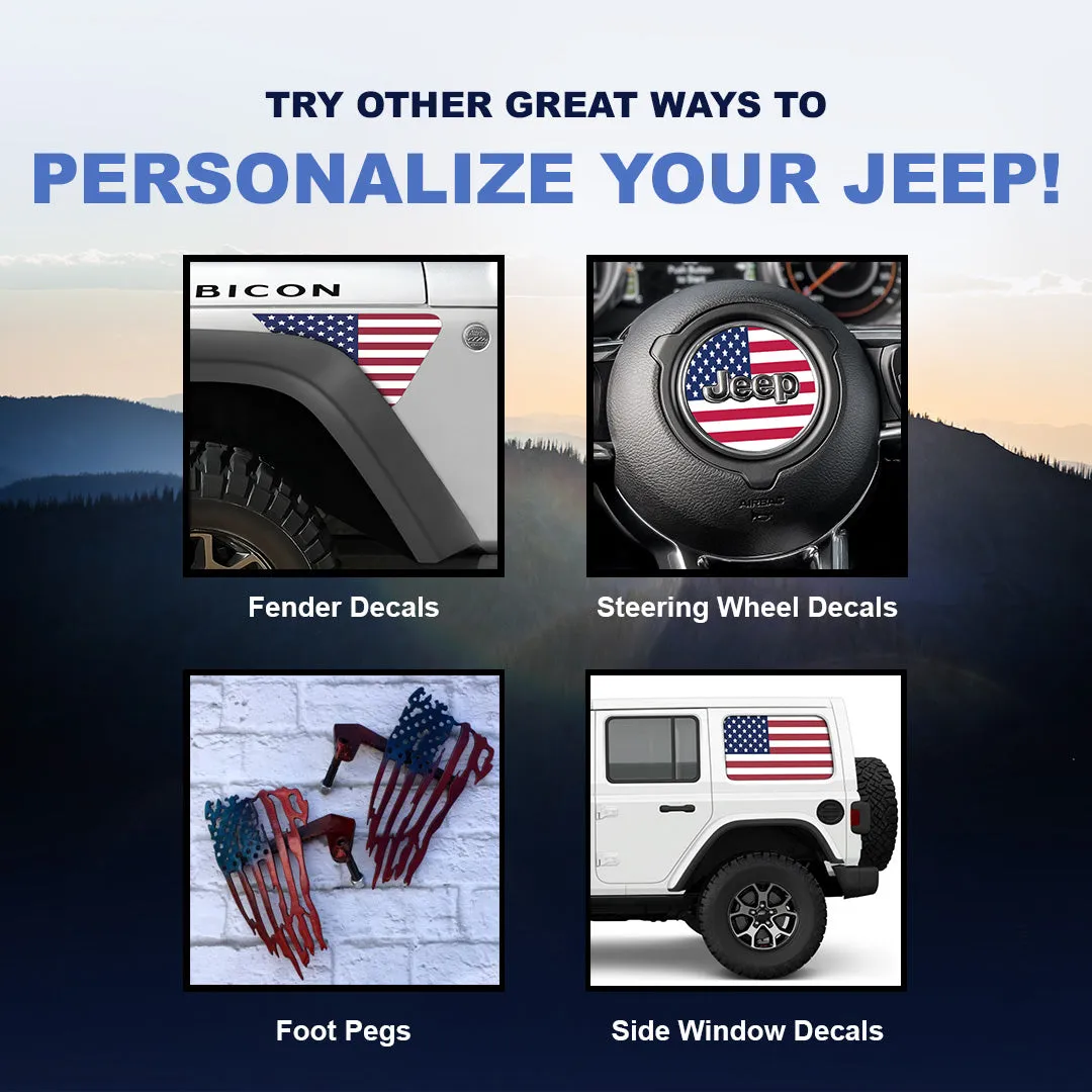 Black and Blue Distressed Flag 2pc Vinyl Fender Decal product image