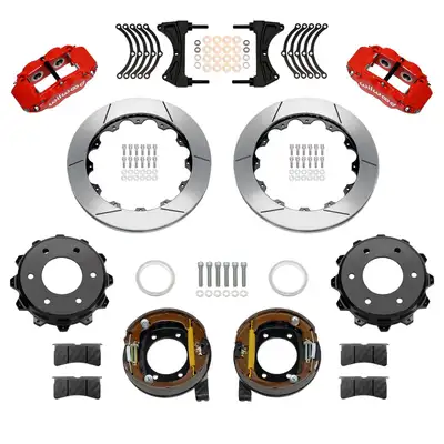 Wilwood Brakes WilWood FNSL4R Rear P-Brk Kit 12.88 Red 1971-1991 GM Blazer 4x4 2.46 Offset 140-18160-R