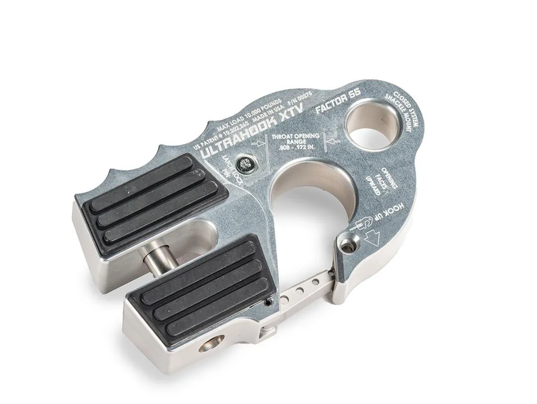 Factor 55 00275-05 Ultrahook Xtv Winch Hook With Shackle Mount -- Silver product image