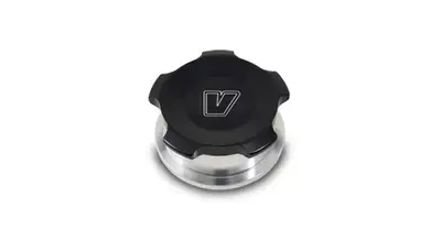 Vibrant Performance Oil Tank Weld Bung w/Cap; 1.5 in. Weld Bung OD; Black Anodized; 6061 Billet Aluminum;