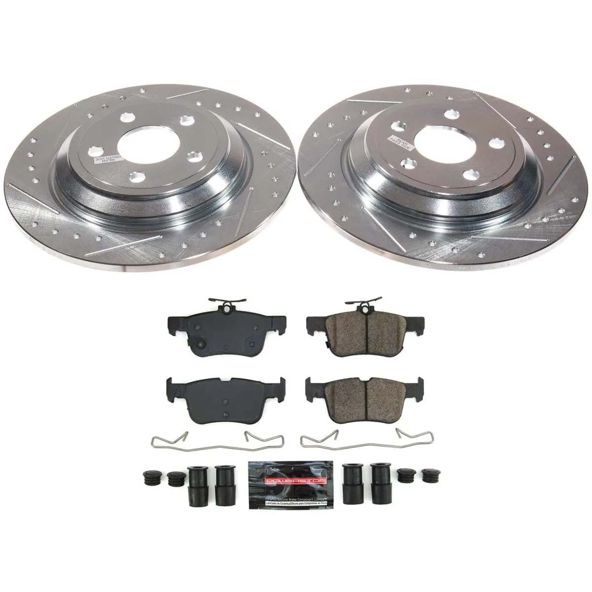 Z23 Evolution Sport Upgrade Kit: Drilled/Slotted Rotors; Carbon-Fiber Ceramic Pads W/Hardware product image