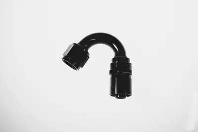 Redhorse Performance 06 an 150 Degree Crimp Style Hose End w/ Black Collar Black