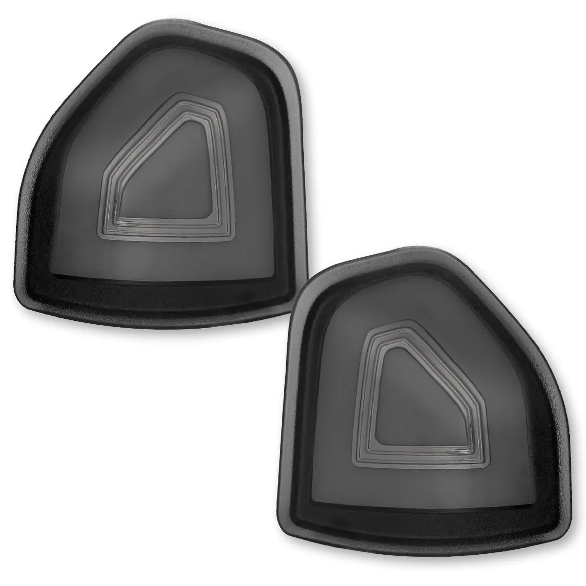 Recon Dodge 21-24 RAM 1500 19-22 RAM 2500/3500 Corner Side Tow Mirror Turn Signal Running Light (2-Piece Set) w/ Amber LED Turn Signals White LED Running Lights - Smoked Lens 264247bkx product image