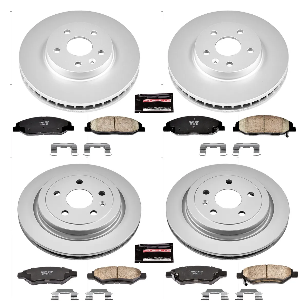 Z17 Geomet Coated Rotor Kit: Genuine Geomet Fully Coated Rotors; Ceramic Pads W/Hardware product image