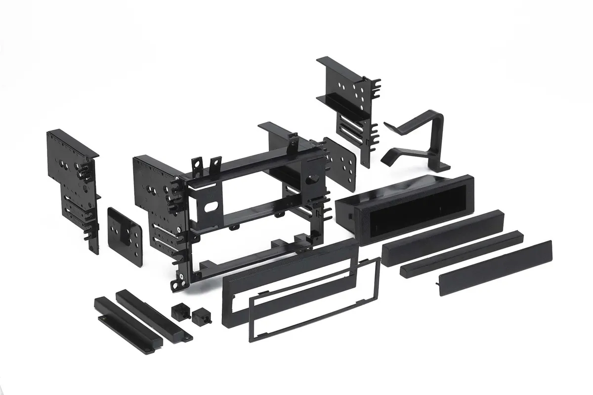 Metra Electronics TURBOKits; Radio Installation Kit; Incl. Instr./Hardware/Rear Support Bracket/OEM Style Pocket/ISO Mnt w/ISO Trim Ring;For 2-Shaft/Din;Allows 1/4 in./0.5 in. DIN Equalizer;