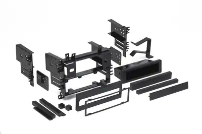 Metra Electronics TURBOKits; Radio Installation Kit; Incl. Instr./Hardware/Rear Support Bracket/OEM Style Pocket/ISO Mnt w/ISO Trim Ring;For 2-Shaft/Din;Allows 1/4 in./0.5 in. DIN Equalizer;