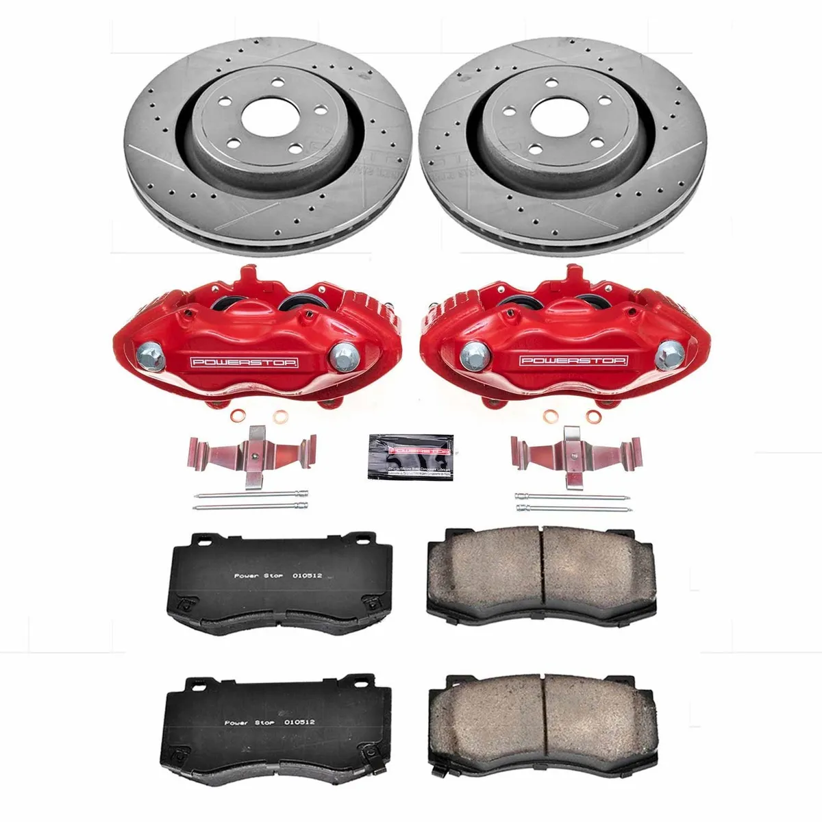 Z23 Evolution Sport Upgrade Kit: Drilled/Slotted Rotors; Carbon-Fiber Ceramic Pads; Powder Coated Calipers product image